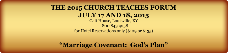 Church Teaches Forum
